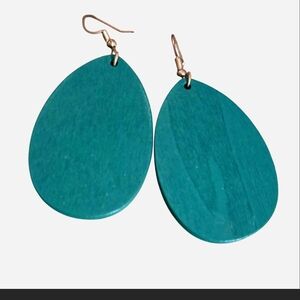 & Other Stories Teal Drop Earrings